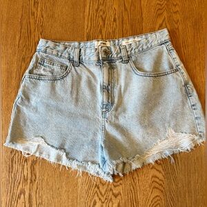 Cotton On Blue Jean Shorts with Frayed Hem